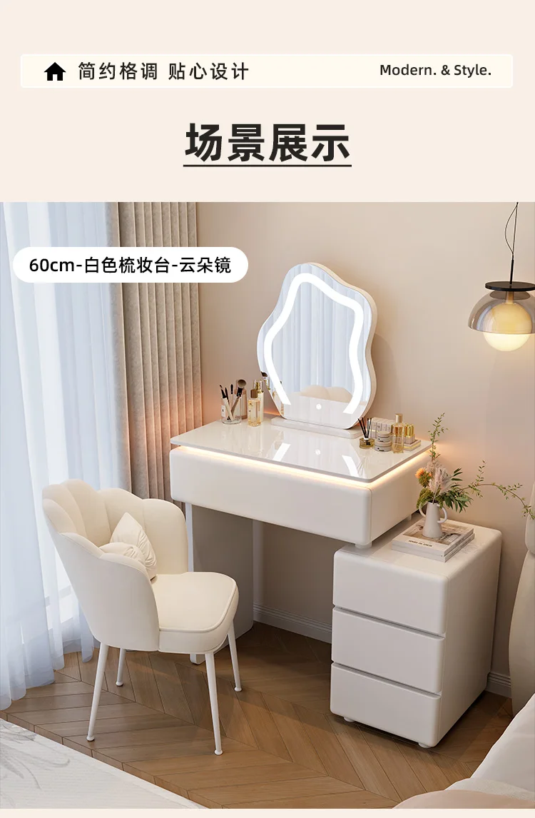 Modern Corner Vanity Desk Tallboy Femme Luxury European Vanity Table Unique Design Tocador De Maquillaje Furniture Bedroom