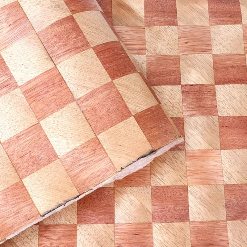 250x40cm T:0.25mm Art Geometric Patern Wood Veneer Sheets Crafts DIY Furniture Wall Cabinets Decoration Styling Spliced Panel
