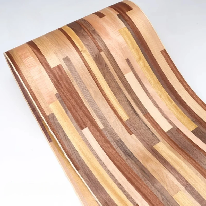 250x40cm T:0.25mm Art Geometric Patern Wood Veneer Sheets Crafts DIY Furniture Wall Cabinets Decoration Styling Spliced Panel