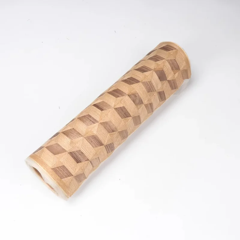 250x40cm T:0.25mm Art Geometric Patern Wood Veneer Sheets Crafts DIY Furniture Wall Cabinets Decoration Styling Spliced Panel
