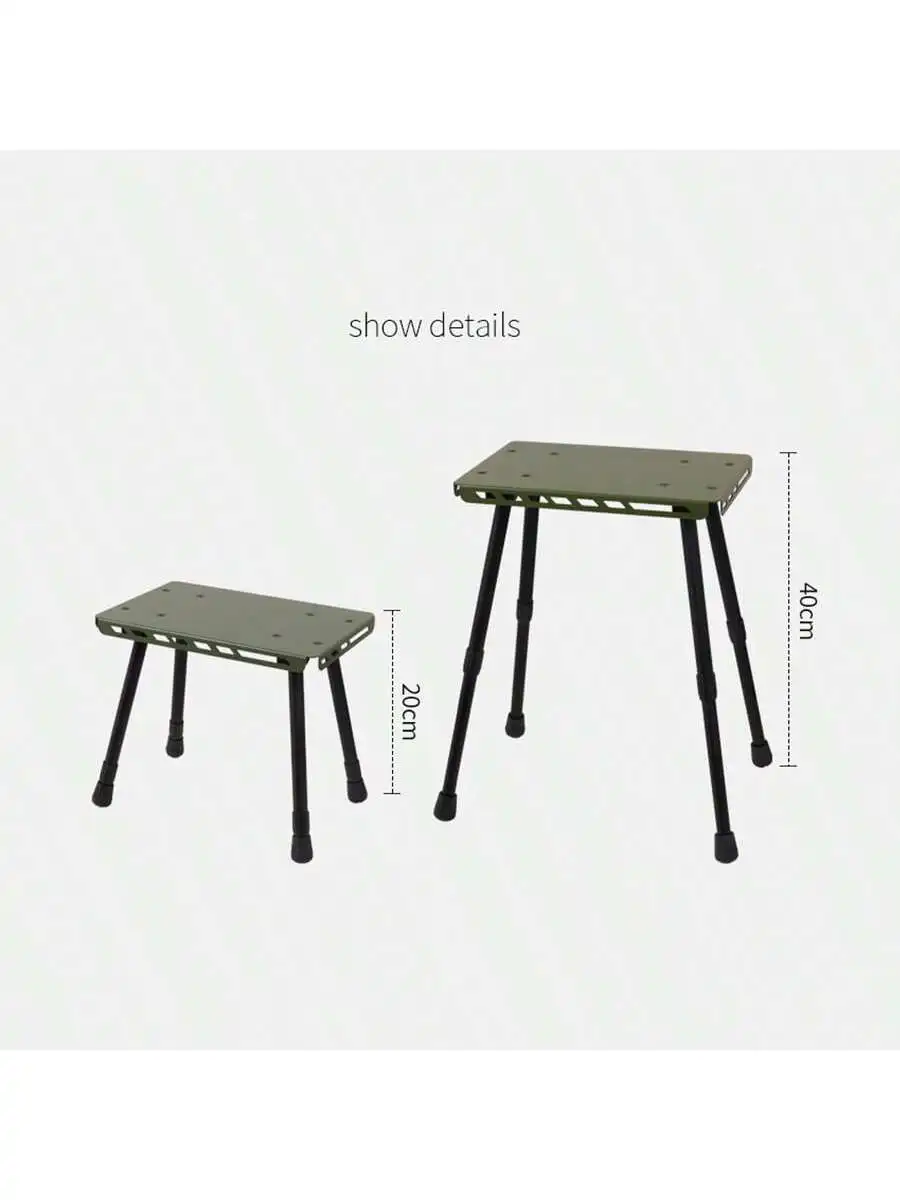 Outdoor Table And Chair Dual-Use Table, Liftable Portable Stool Outdoor Fishing Camping Chair Desk