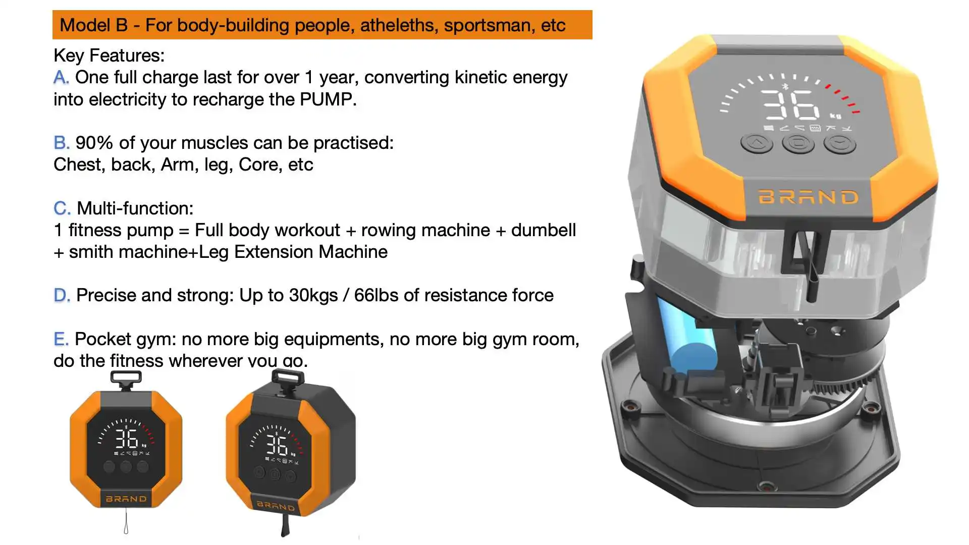 Pocket Electric Smart Power Pump Fitness Home Gym Sets Equipment Machine Power Station for Home Training Total Body