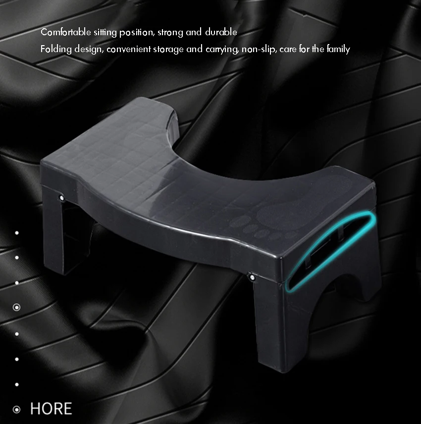 Bathroom Toilet Stool,Collapsible Toilet Squatty Step Stool With Anti-slip Surface for Adult Squat Seat Toilet Foot Stool