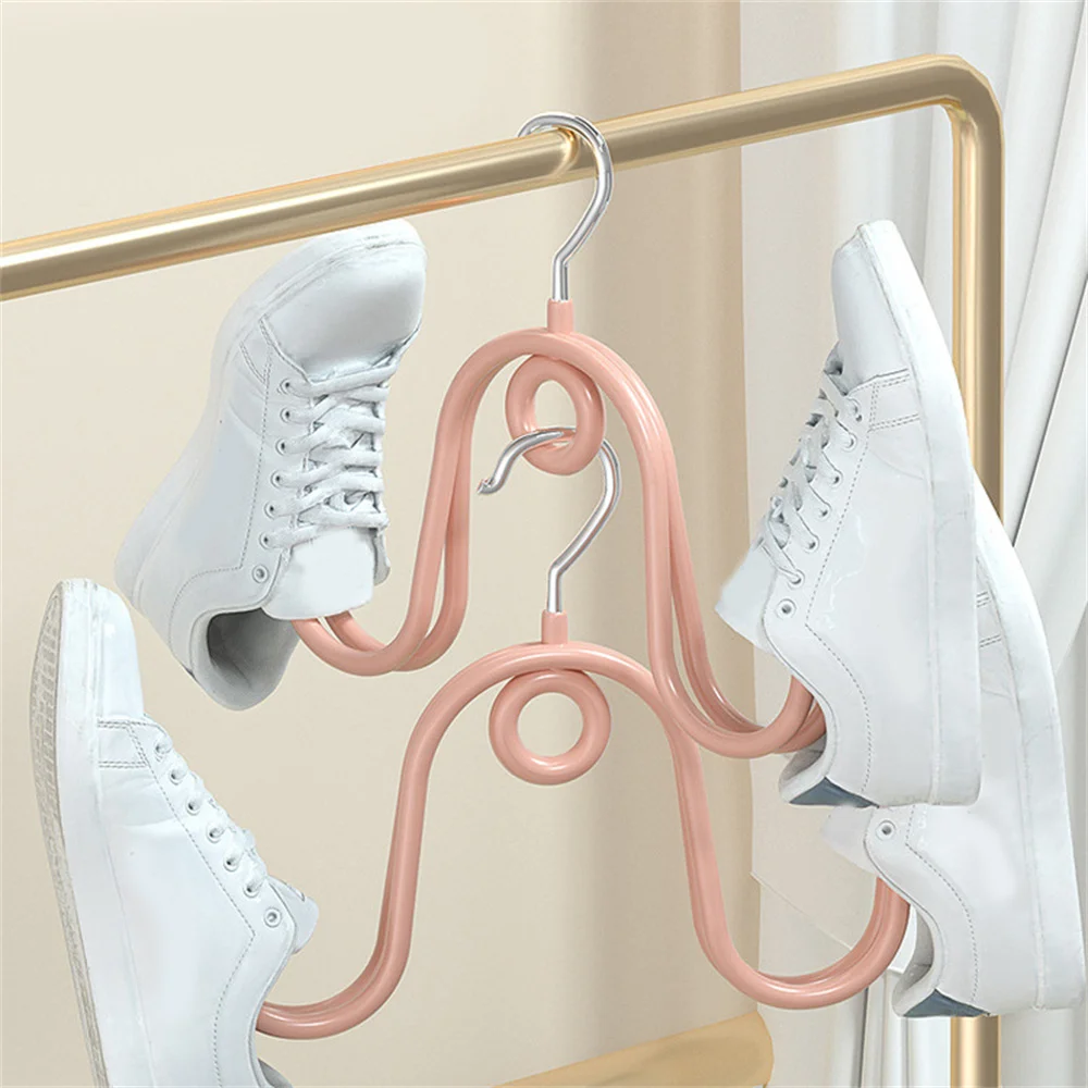 Shoes Hanger Drying Rack Stainless Steel Holders Home Storage Organizer