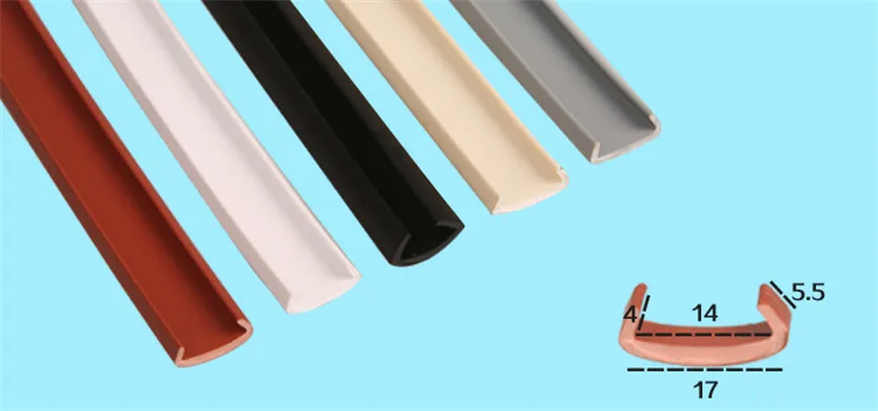 U Edge Banding Veneer Edging Furniture Soft PVC Edgeband 3MM 5MM 9MM 10MM 12MM 14MM 16MM 18MM - 50MM White Beige Gray Black Red