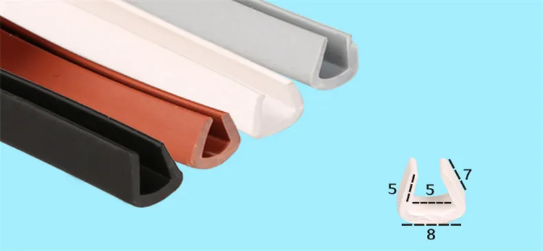 U Edge Banding Veneer Edging Furniture Soft PVC Edgeband 3MM 5MM 9MM 10MM 12MM 14MM 16MM 18MM - 50MM White Beige Gray Black Red