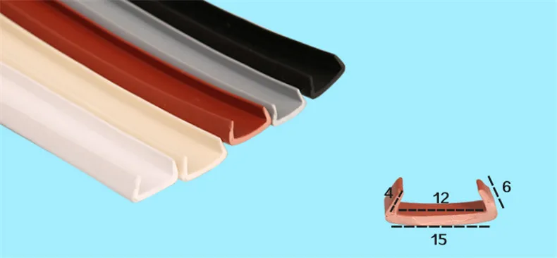 U Edge Banding Veneer Edging Furniture Soft PVC Edgeband 3MM 5MM 9MM 10MM 12MM 14MM 16MM 18MM - 50MM White Beige Gray Black Red