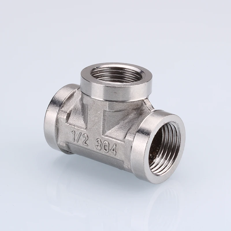 1-10pcs 1/2" 3/4" 304 Stainless Steel Connector Female Male Thread 2/3 Way Tee Type Reducing Elbow Adapter Union Coupler Fitting
