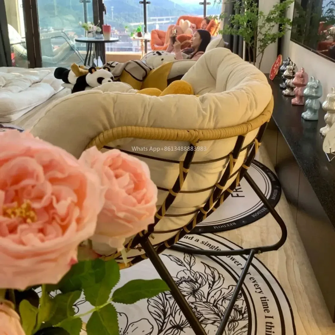 Rocking Chair, Rattan Recliner, Balcony, Home, Leisure, Single Lazy Sofa Internet Celebrity Small Apartment, Bedroom, Chair