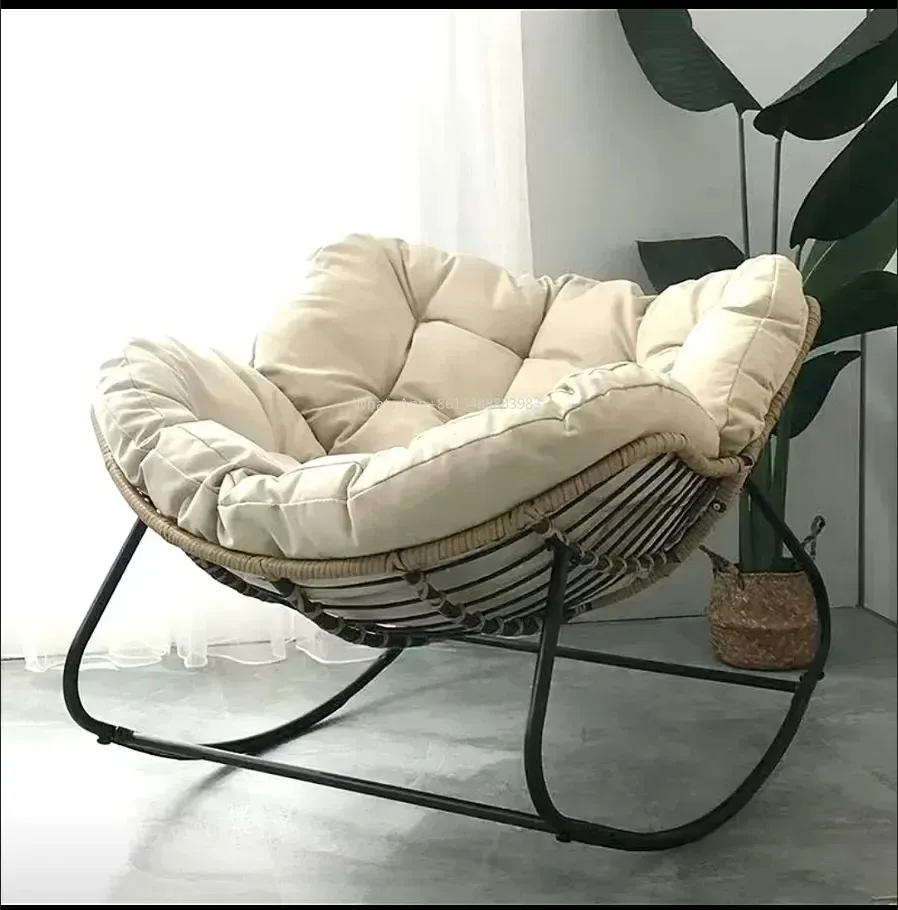 Rocking Chair, Rattan Recliner, Balcony, Home, Leisure, Single Lazy Sofa Internet Celebrity Small Apartment, Bedroom, Chair