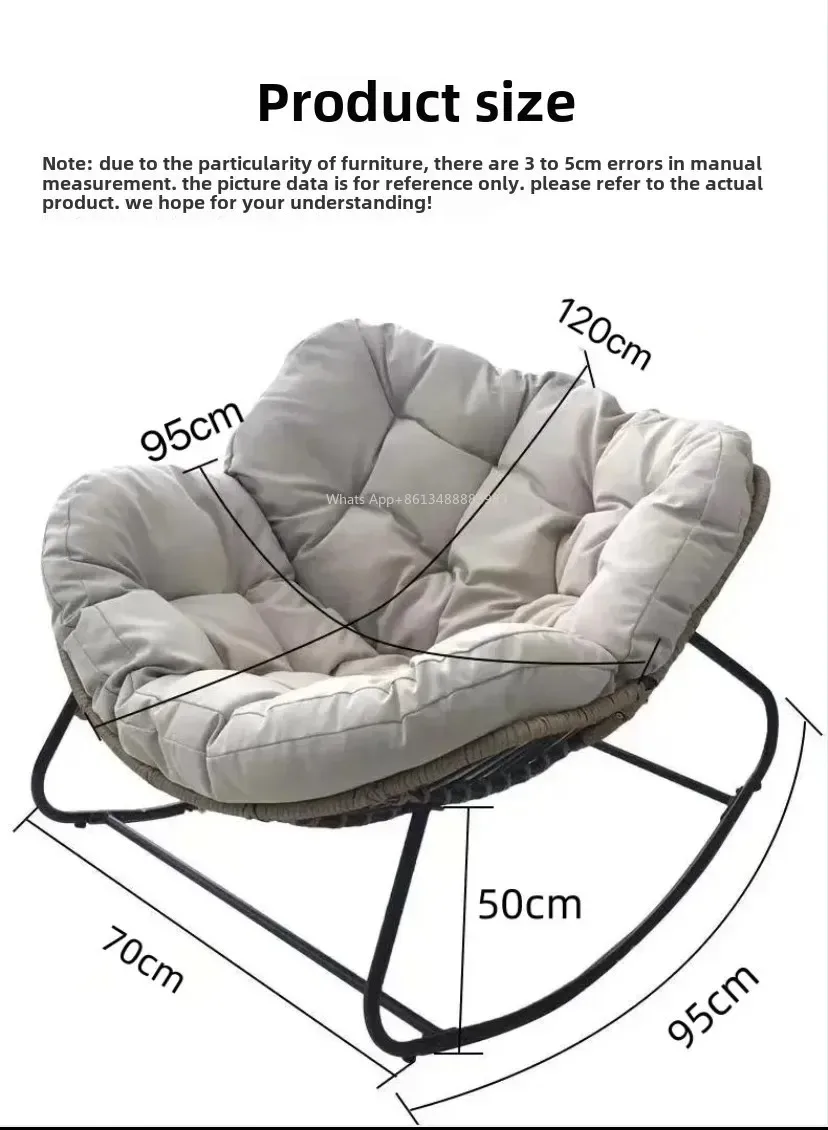 Rocking Chair, Rattan Recliner, Balcony, Home, Leisure, Single Lazy Sofa Internet Celebrity Small Apartment, Bedroom, Chair