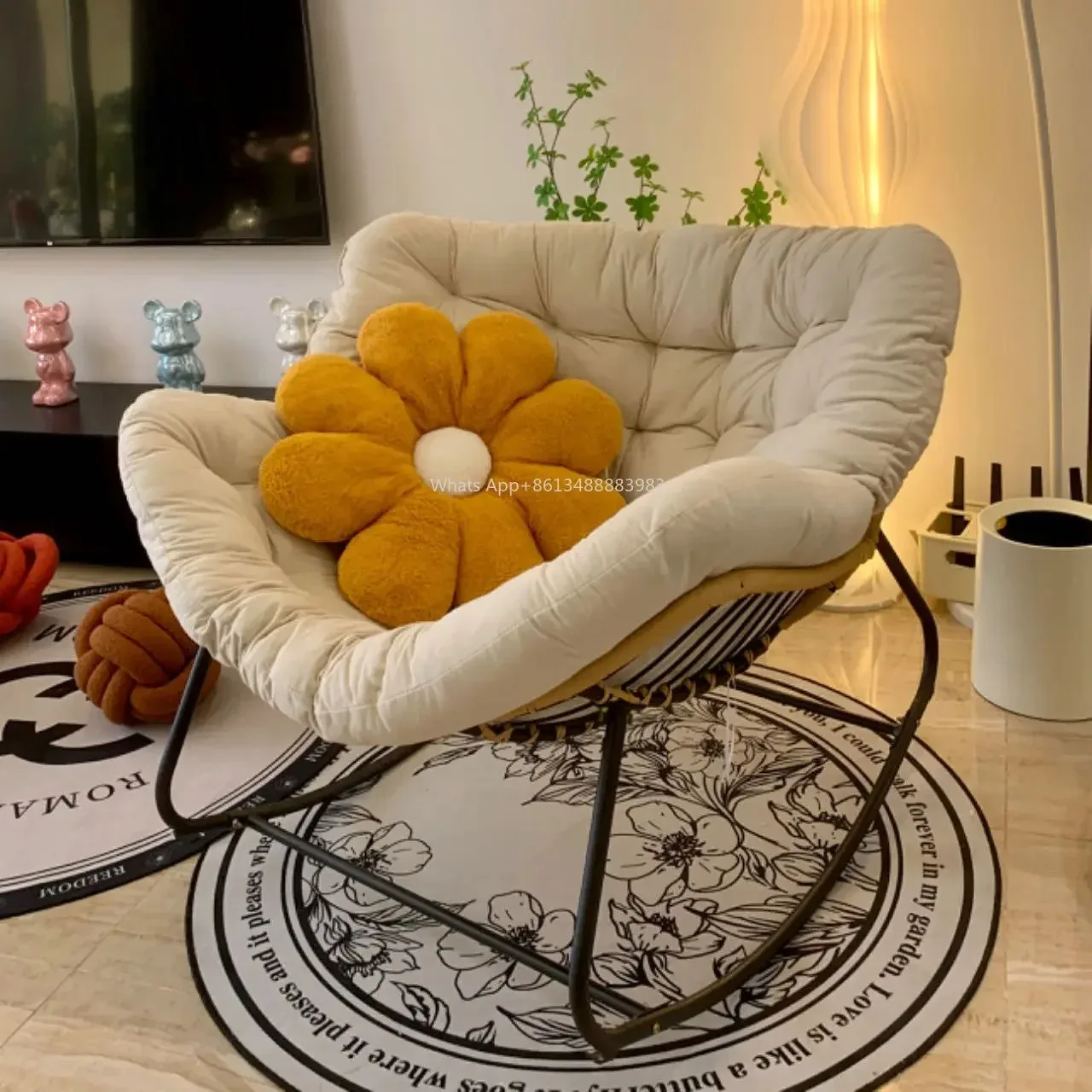 Rocking Chair, Rattan Recliner, Balcony, Home, Leisure, Single Lazy Sofa Internet Celebrity Small Apartment, Bedroom, Chair