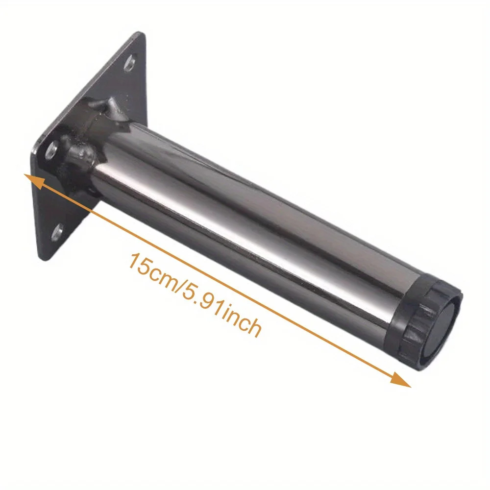 4pcs New design Gun Grey 15cm height-adjustable furniture legs Adjustable table legs Durable metal sofa legs Hardware fittings