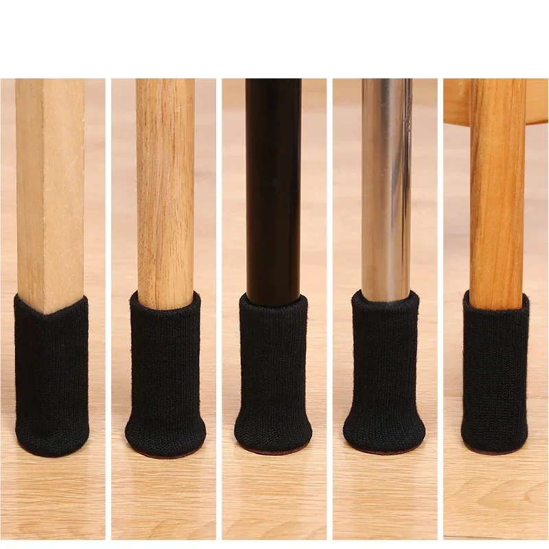 Multi-Color Knitted Silicone Chair Leg Socks with Anti-Slip Design for Floor Protection Prevent Scratches and Reduce Noise
