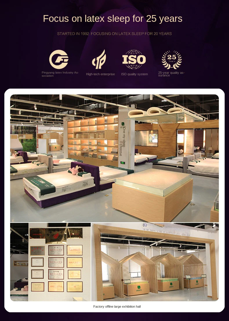 100% Thailand Natural Latex Mattress with Cover Natural Rubber Pure Mattress 1.5m/1.8m Bed Thickened Home Dormitory Cushion Mats