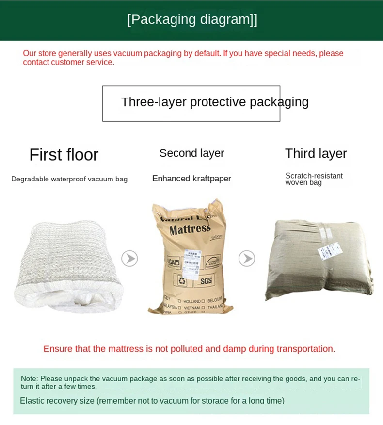 100% Thailand Natural Latex Mattress with Cover Natural Rubber Pure Mattress 1.5m/1.8m Bed Thickened Home Dormitory Cushion Mats