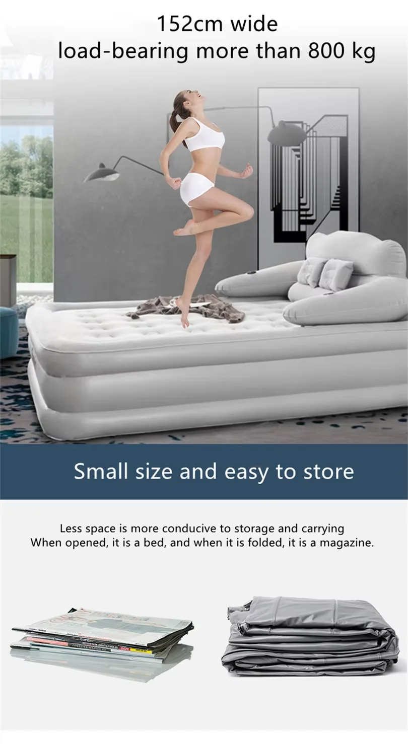 Inflatable mattress outdoor air cushion single person moisture absorption ventilation inflatable comfortable bed