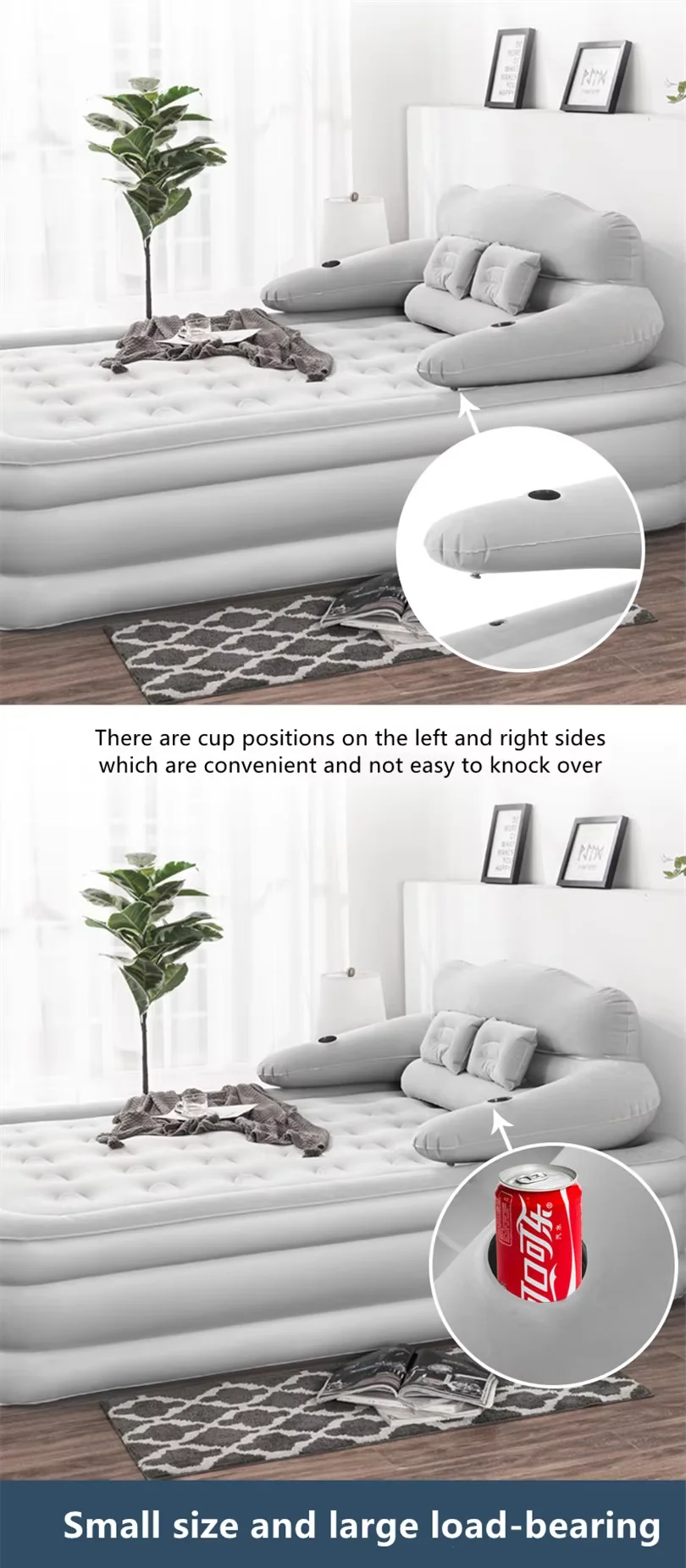 Inflatable mattress outdoor air cushion single person moisture absorption ventilation inflatable comfortable bed