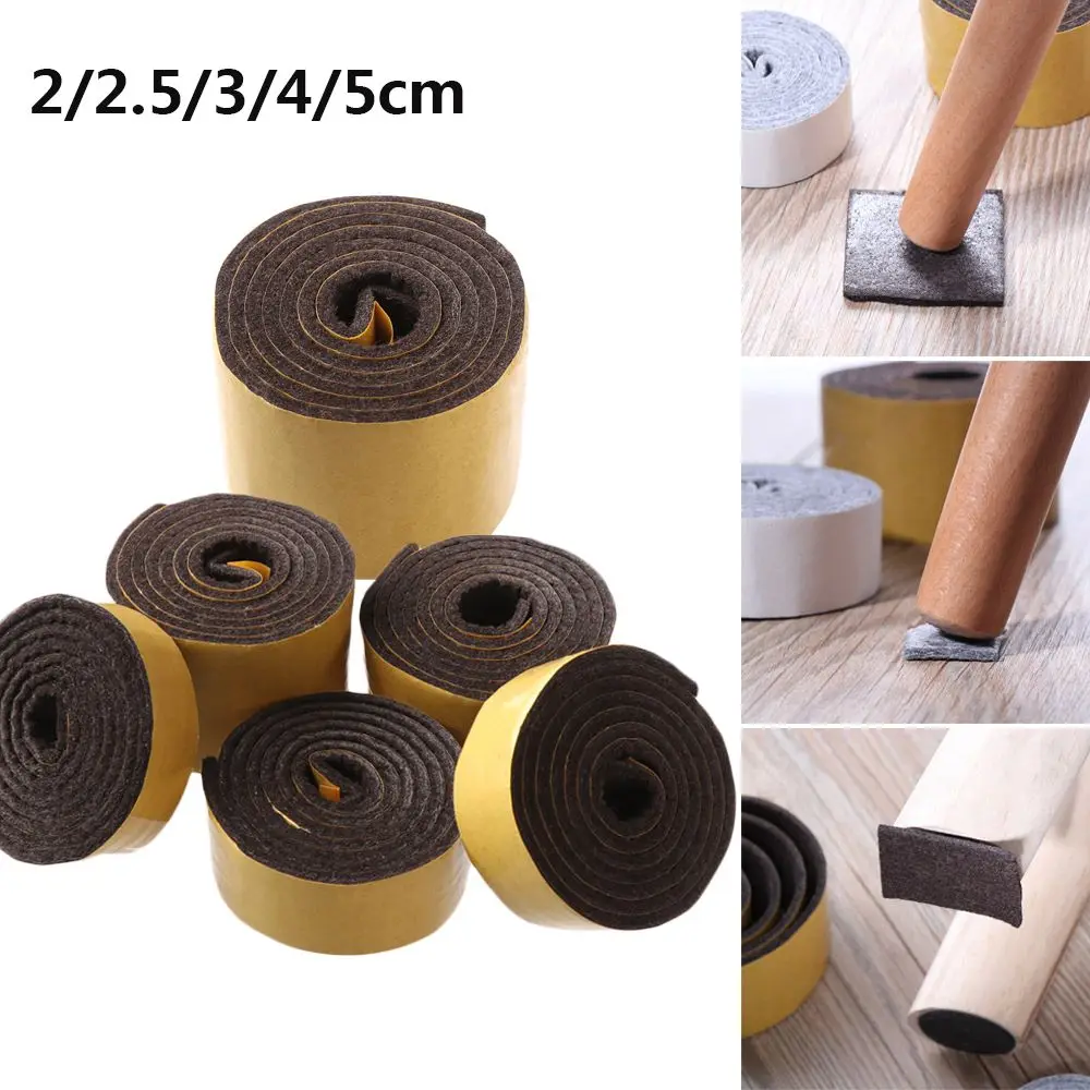 2/2.5/3/4/5cm Self-Adhesive Felt Chair/Table Leg Sticky Back Wear-resisting Furniture Leg Pad Anti-slip Mat Floor Protector