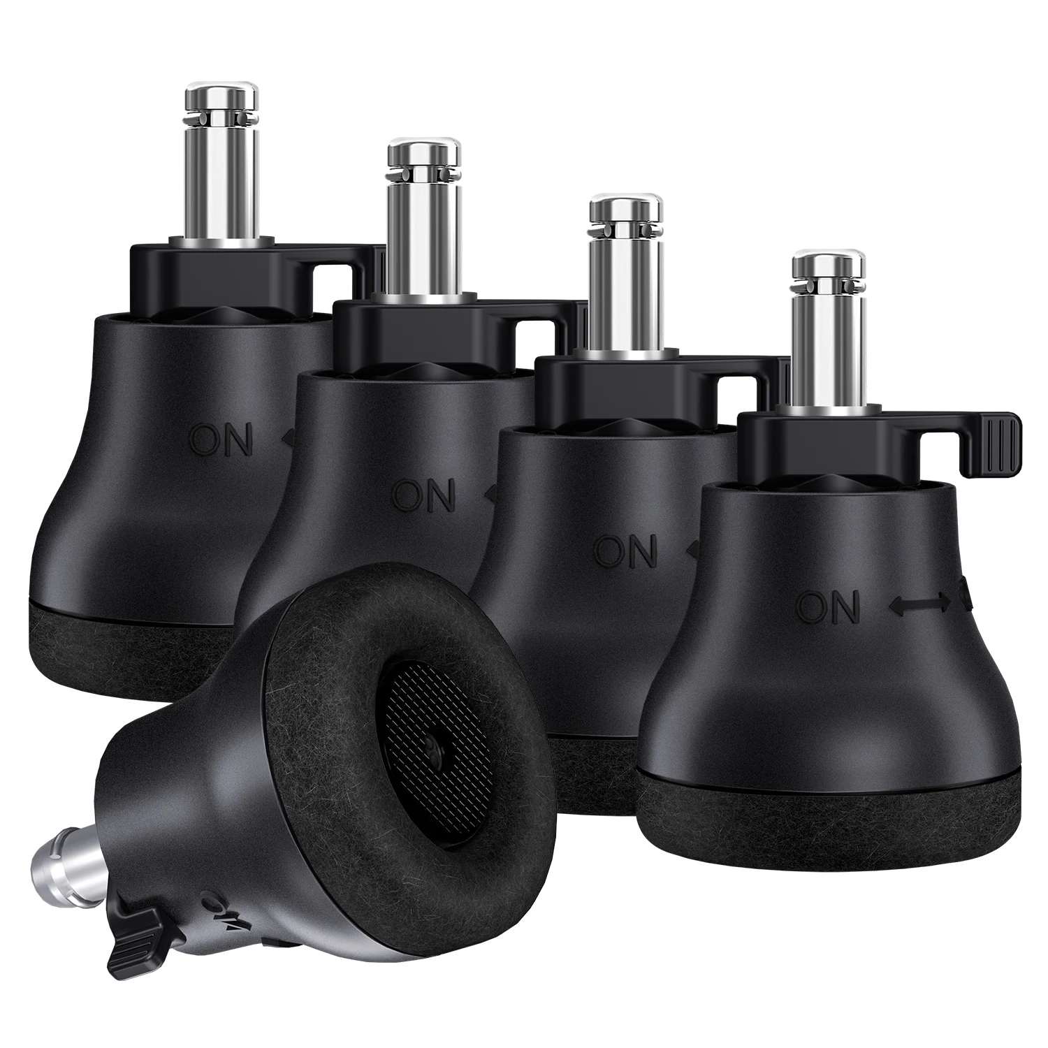 Office Chair Caster Swivel Wheels to Fixed Stationary Castors Replacement Bell Glides Furniture Chair Feet Wheel Stopper