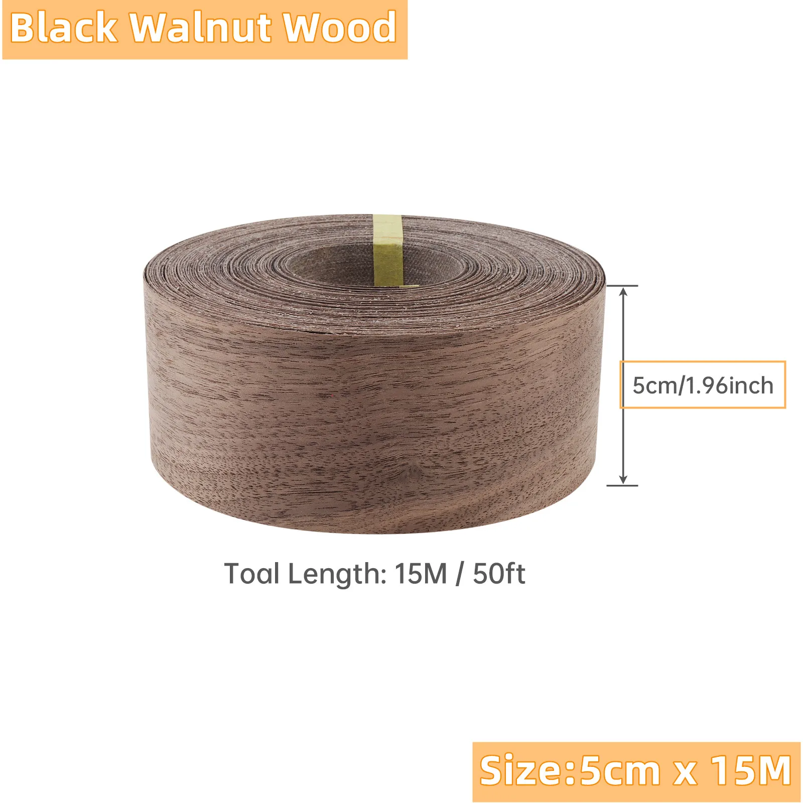 1.9cm/5cm x15M Hot Melt Adhesive Furniture Tape Melamine Edge Banding Strip/ Real Wood Pre Glued Veneer Sheet Cabinet Edge Decor