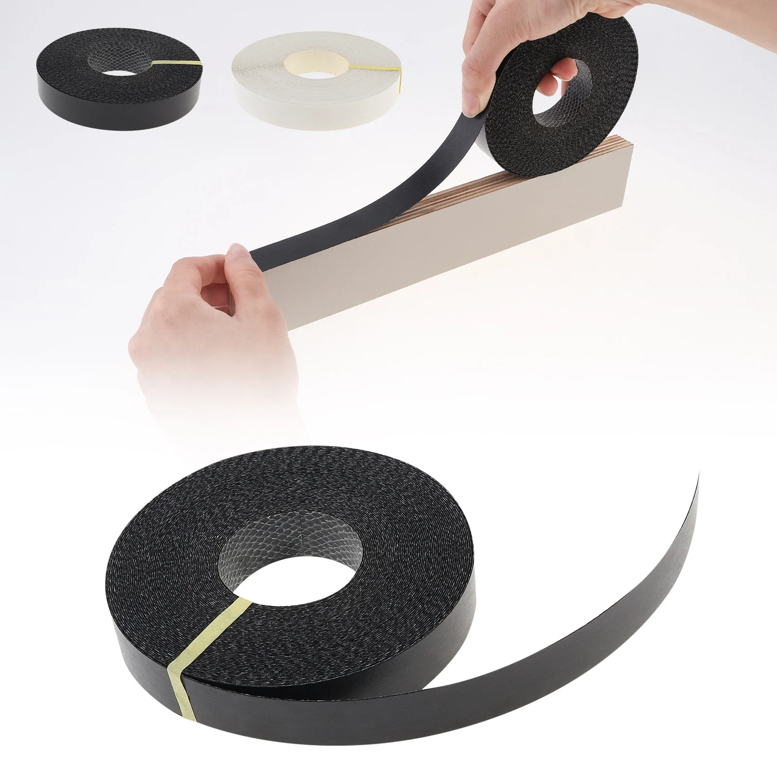 1.9cm/5cm x15M Hot Melt Adhesive Furniture Tape Melamine Edge Banding Strip/ Real Wood Pre Glued Veneer Sheet Cabinet Edge Decor