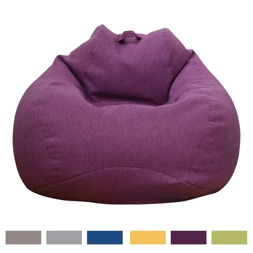 OTAUTAU Cotton Linen Bean Bag Cover Without Filler DD002