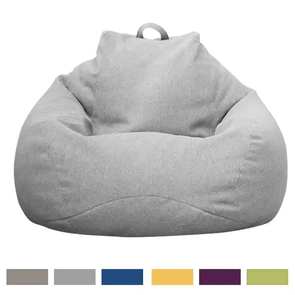 OTAUTAU Cotton Linen Bean Bag Cover Without Filler DD002