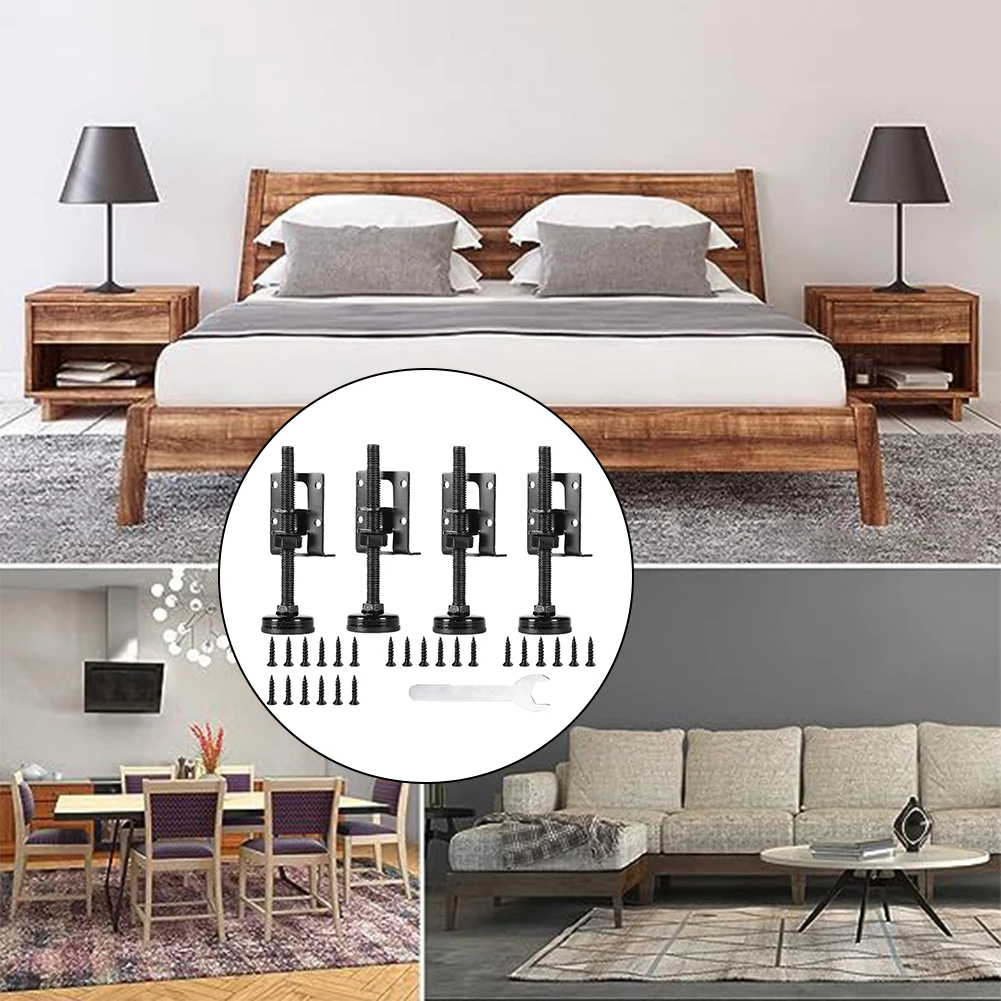 4pcs Furniture Adjustable Levelling Feet Furniture Legs Height Adjusters Furniture Levelling Feet Cabinet Table Support Hardware