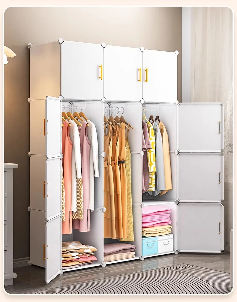 Nordic Clothes Wardrobe Closet Partitions Organizer Bedroom Plastic Wardrobe Display Storage Partition Muebles Lounge Furniture