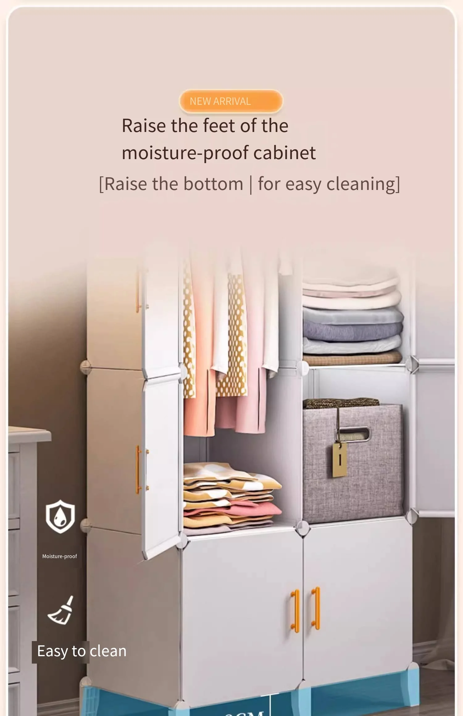 Nordic Clothes Wardrobe Closet Partitions Organizer Bedroom Plastic Wardrobe Display Storage Partition Muebles Lounge Furniture