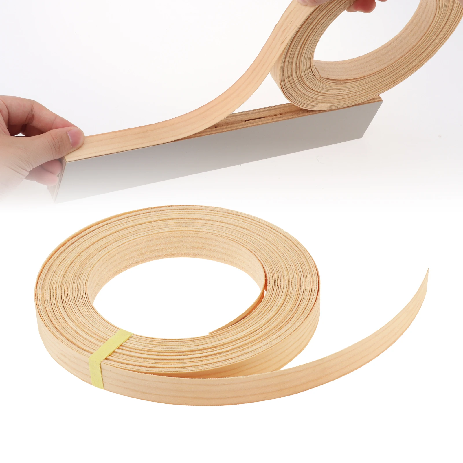 15 Meter Wood Edge Strip Banding Hot Melt Self-Adhesive Furniture Tape Edging Veneer Sheet Cabinet Edge Decoration 1.9CM Width