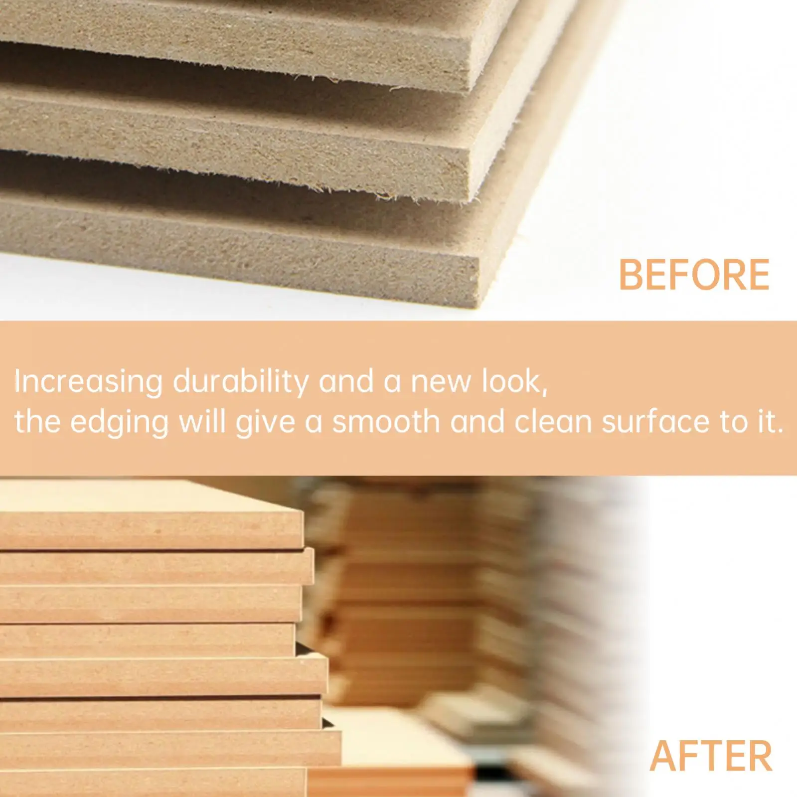15 Meter Wood Edge Strip Banding Hot Melt Self-Adhesive Furniture Tape Edging Veneer Sheet Cabinet Edge Decoration 1.9CM Width