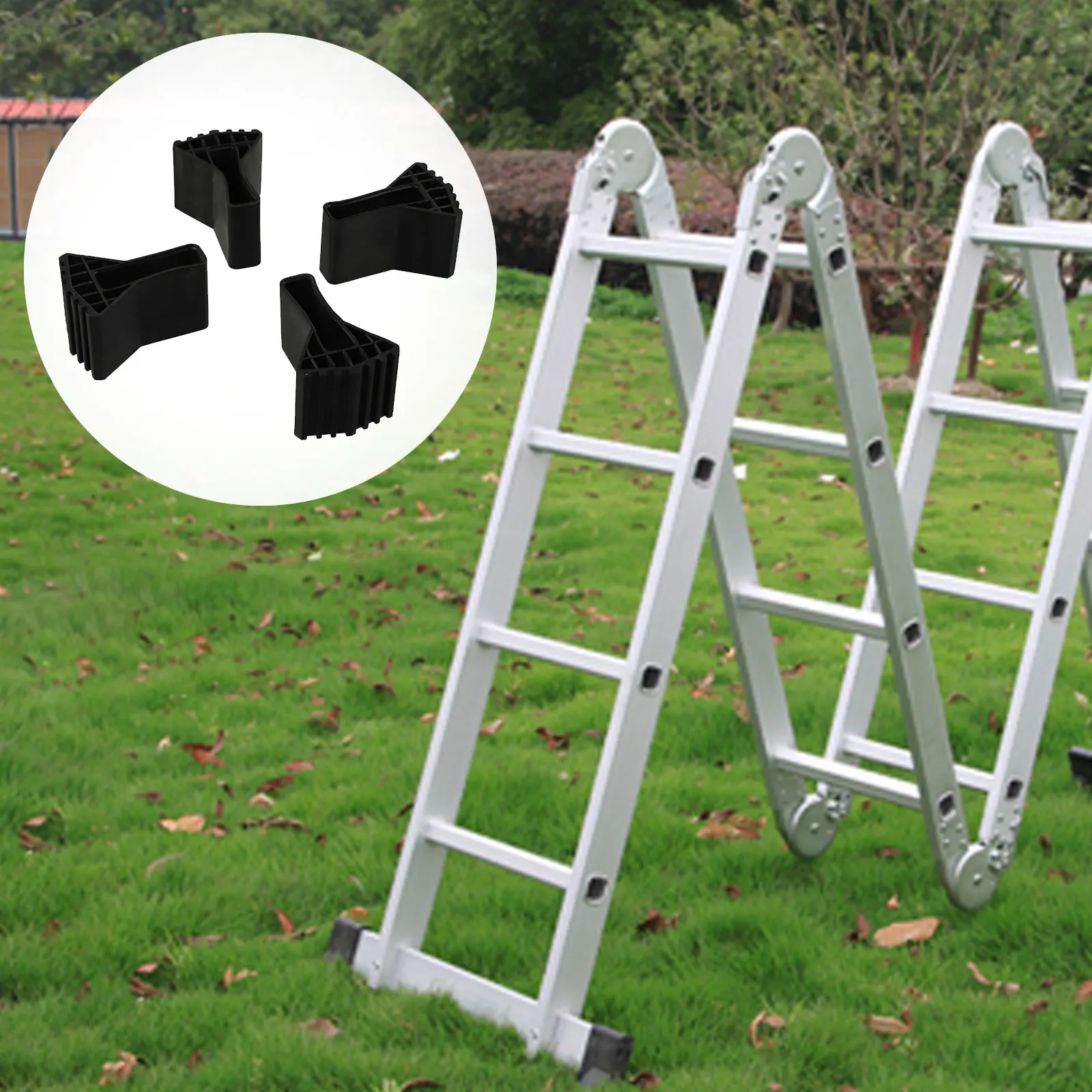 4Pcs Non-slip Ladder Feet Rubber Pads Foot Covers Furniture Mat Leg Chair Replacement Protectors Cover Ladder Foot Pad
