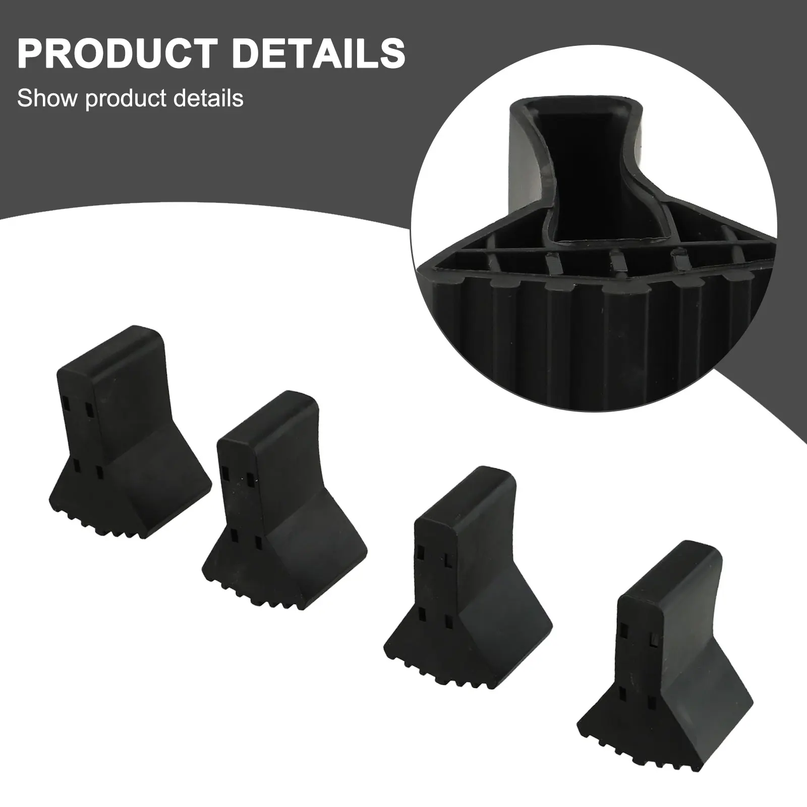 4Pcs Non-slip Ladder Feet Rubber Pads Foot Covers Furniture Mat Leg Chair Replacement Protectors Cover Ladder Foot Pad
