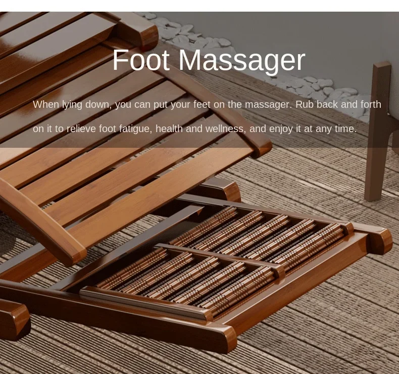Folding Rocking Chair Lazy Lunch Break Balcony Lazy Leisure Nap Bamboo Easy Chair for Home Use Sillon Plegable Katlanabilir