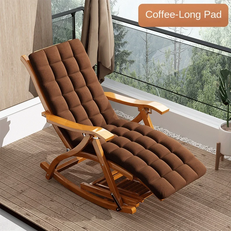 Folding Rocking Chair Lazy Lunch Break Balcony Lazy Leisure Nap Bamboo Easy Chair for Home Use Sillon Plegable Katlanabilir