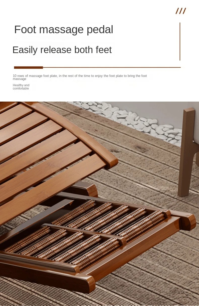 Folding Rocking Chair Lazy Lunch Break Balcony Lazy Leisure Nap Bamboo Easy Chair for Home Use Sillon Plegable Katlanabilir
