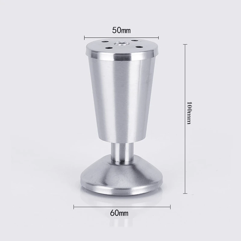 4Pcs Adjustable Stainless Steel Sofa Legs Replacement Furniture Feets Replacace Chair Table Desk Cabinet Leg 8/10/12/15cm Height