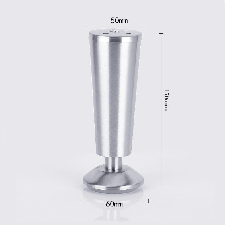 4Pcs Adjustable Stainless Steel Sofa Legs Replacement Furniture Feets Replacace Chair Table Desk Cabinet Leg 8/10/12/15cm Height