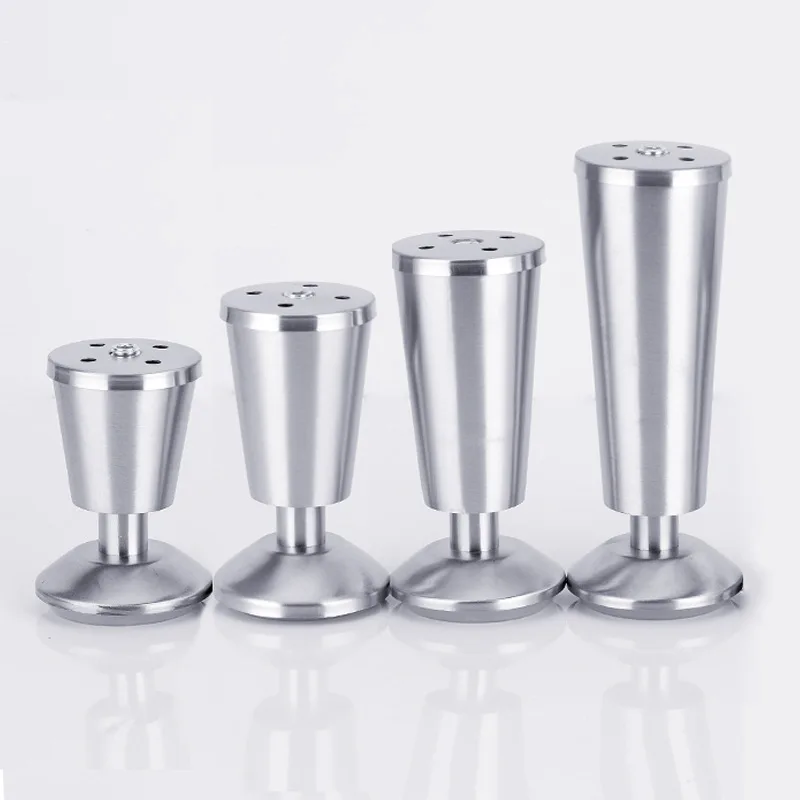 4Pcs Adjustable Stainless Steel Sofa Legs Replacement Furniture Feets Replacace Chair Table Desk Cabinet Leg 8/10/12/15cm Height