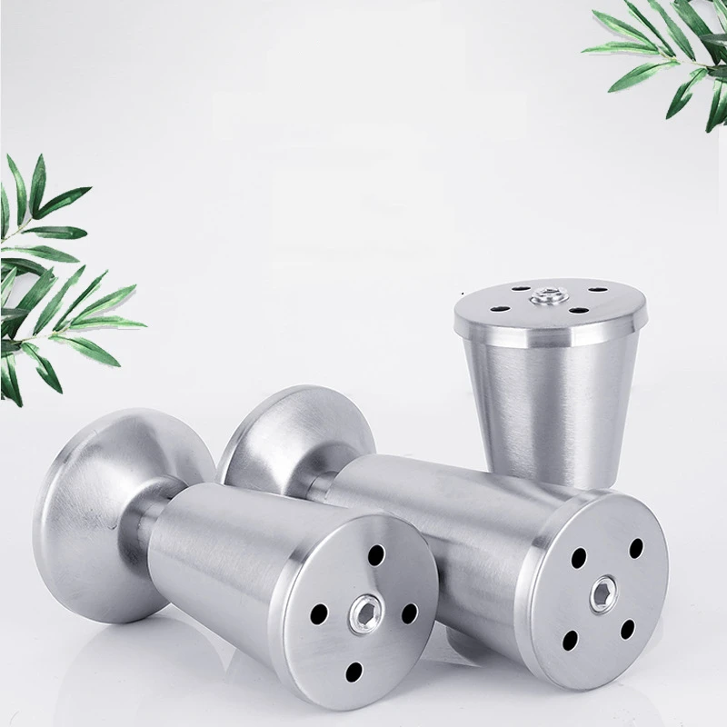 4Pcs Adjustable Stainless Steel Sofa Legs Replacement Furniture Feets Replacace Chair Table Desk Cabinet Leg 8/10/12/15cm Height