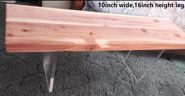 Naxilai 1pc Bench Legs 6inch 8inch 12inch 16 Inch Acrylic Bench Legs Sturdy Coffee Table Legs (10inch-Wide,16 inch)
