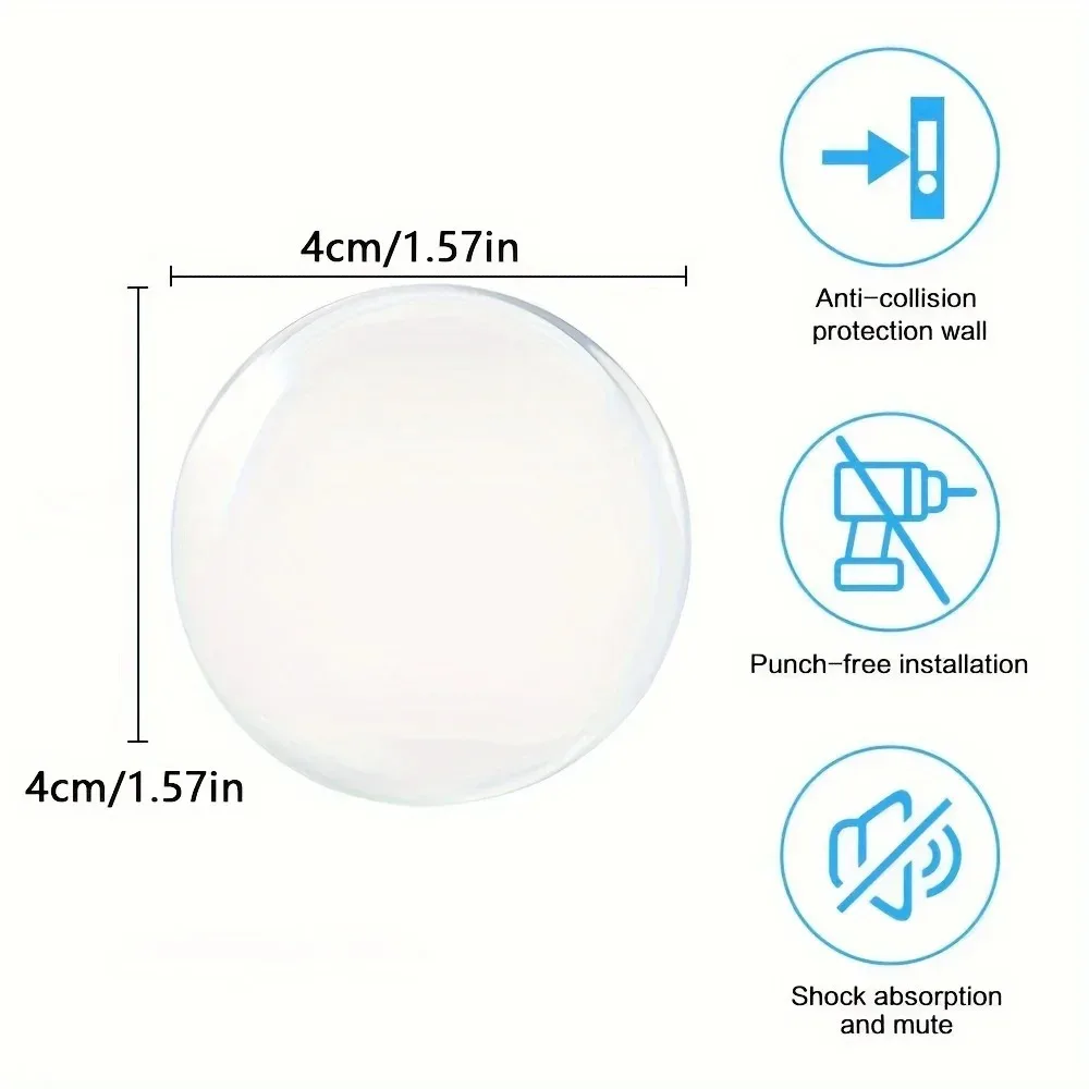 Silicone Soft Rubber Anti-Collision Wall Sticker for Furniture, Refrigerator Door Anti-Collision Pad to Prevent Collision