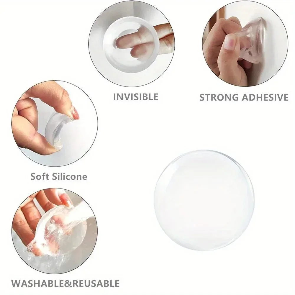 Silicone Soft Rubber Anti-Collision Wall Sticker for Furniture, Refrigerator Door Anti-Collision Pad to Prevent Collision