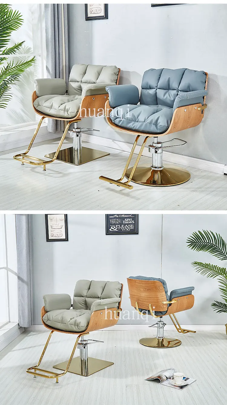 Women Dressing Shaving 360° Swivel Personalized Barber Chair Professional Leg Rest Chair Adjustable Shaving Salon Furniture