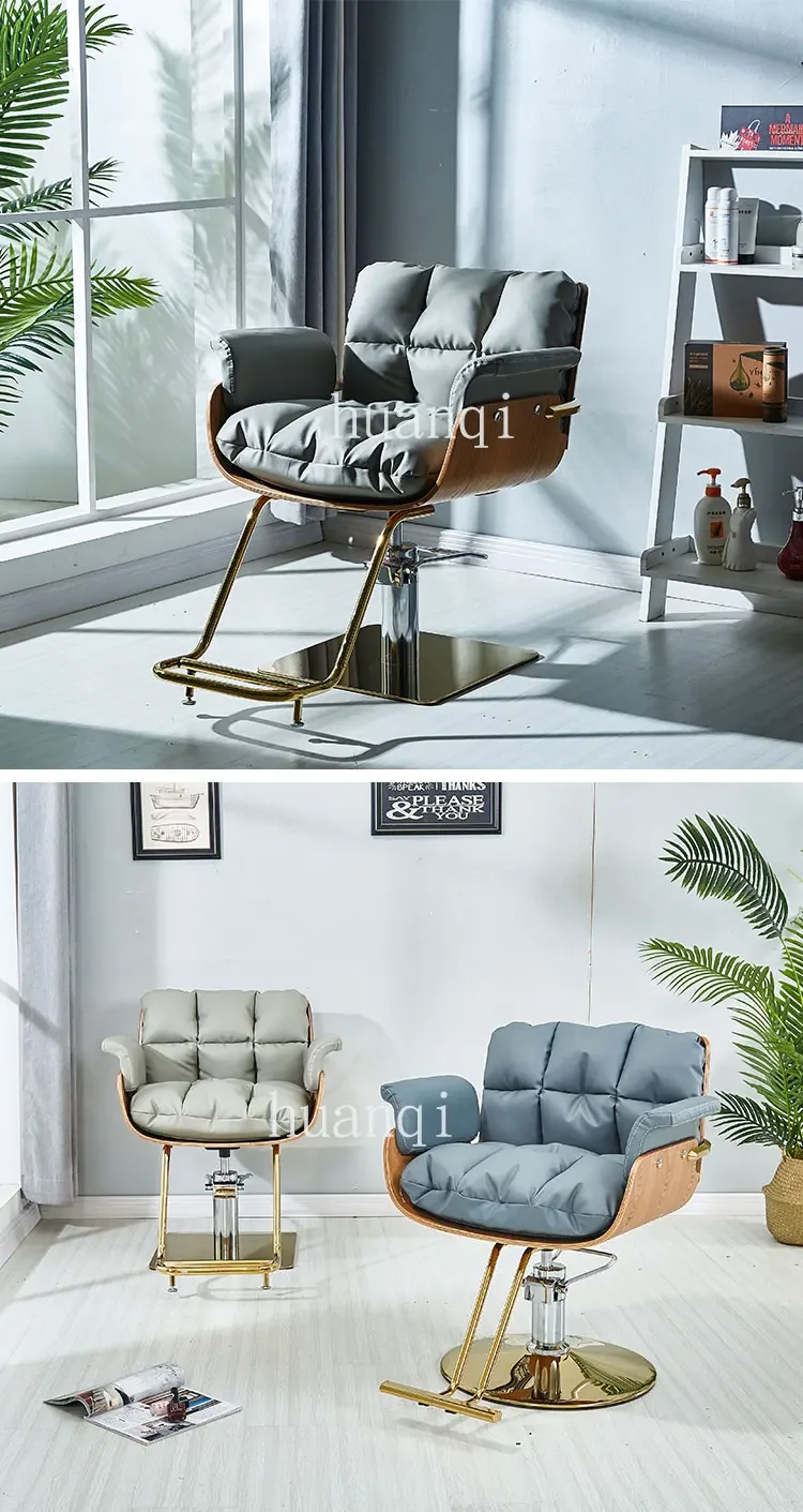 Women Dressing Shaving 360° Swivel Personalized Barber Chair Professional Leg Rest Chair Adjustable Shaving Salon Furniture