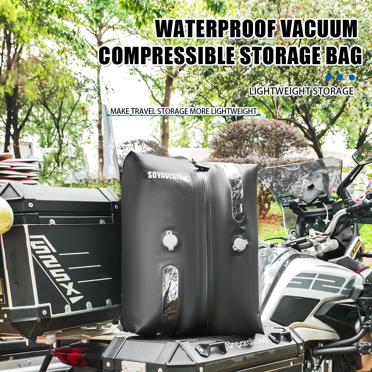Travel Vacuum Bag Reusable Storage Bag Folding Outdoor Travel Compression Bag For Suitcases Backpack Luggage