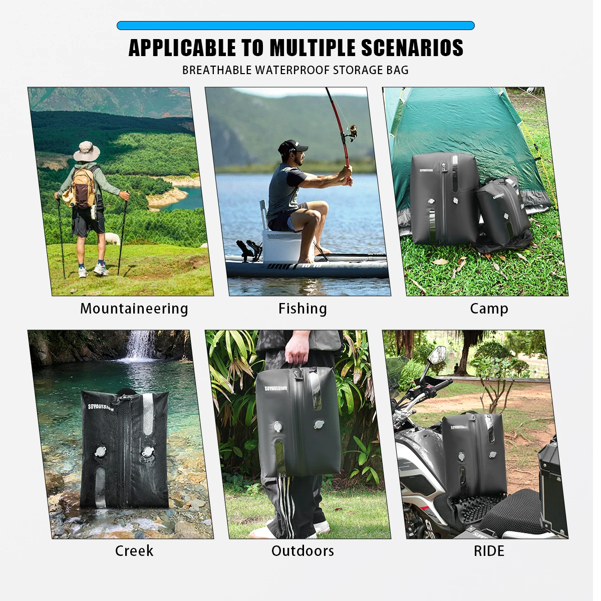 Travel Vacuum Bag Reusable Storage Bag Folding Outdoor Travel Compression Bag For Suitcases Backpack Luggage