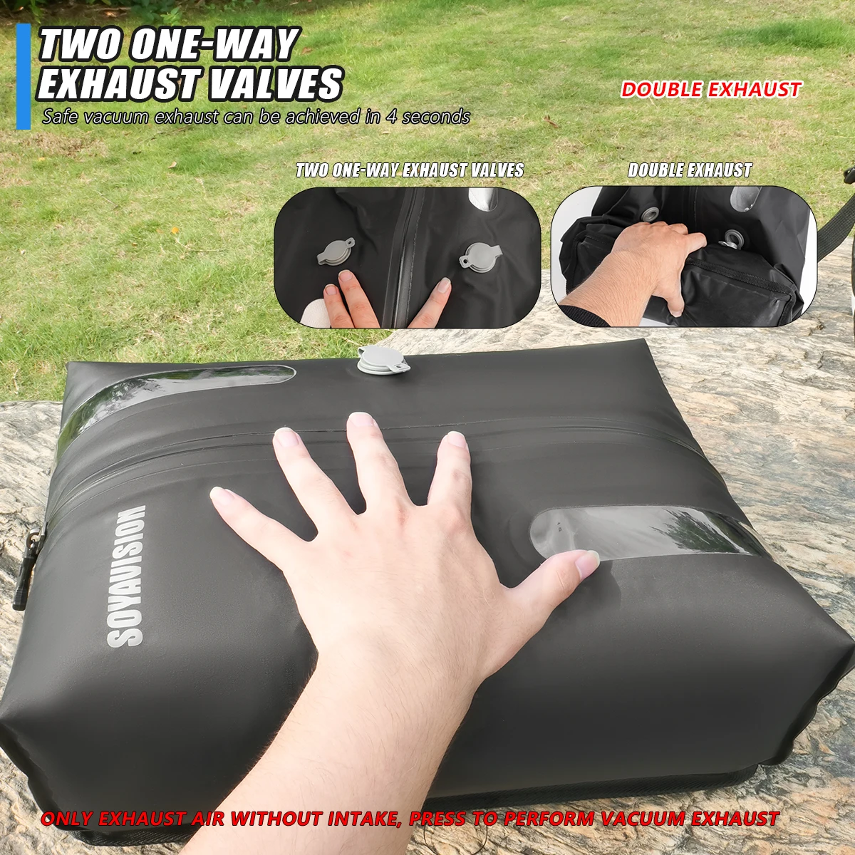 Travel Vacuum Bag Reusable Storage Bag Folding Outdoor Travel Compression Bag For Suitcases Backpack Luggage